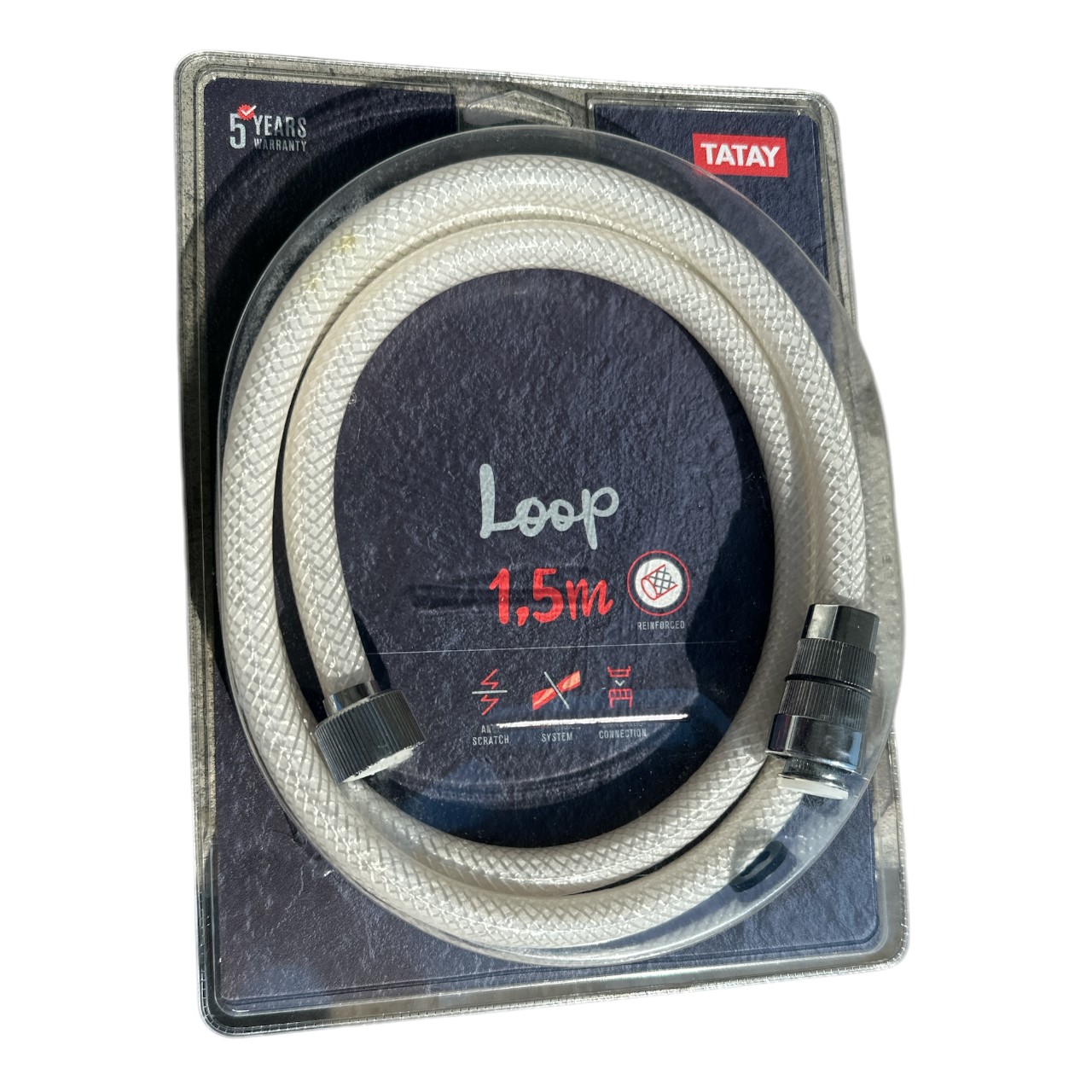 Furtun dus PVC - Tatay Loop (Alb) 1.5 M