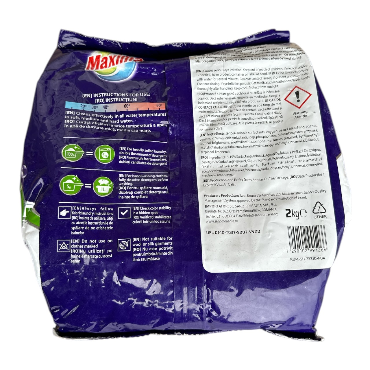 Sano Maxima Spring Flowers Detergent pudra 20 spalari, 2 kg - imagine 2