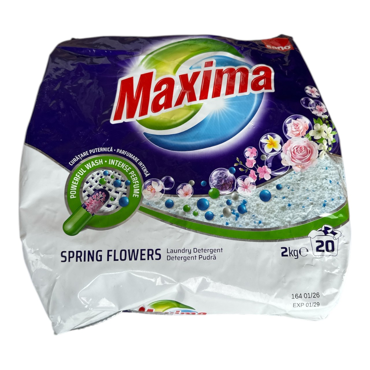 Sano Maxima Spring Flowers Detergent pudra 20 spalari, 2 kg