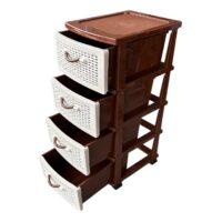 Dulap plastic cu 4 sertare, model ratan