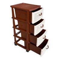 Dulap plastic cu 4 sertare, model ratan