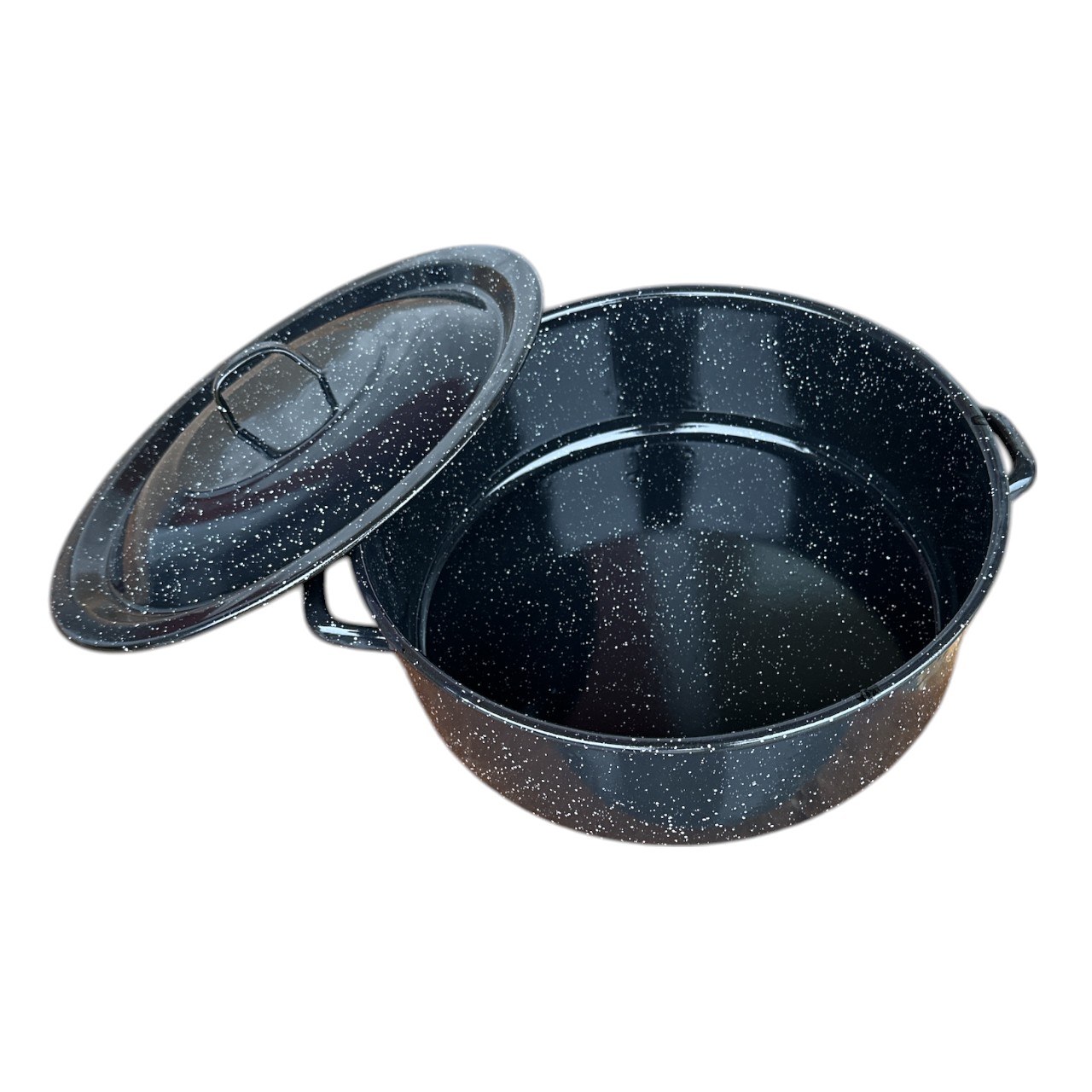 Cratita emailata 10 L cu manere si capac - imagine 2