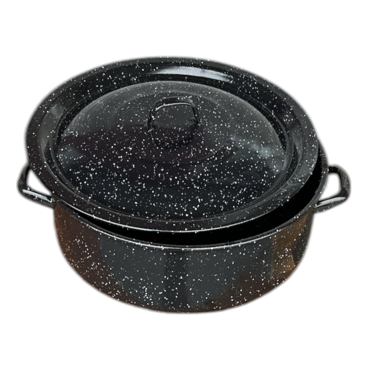 Cratita emailata 10 L cu manere si capac