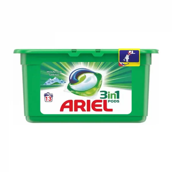 ariel all in one mountain spring detergent capsule 13 spalari 2
