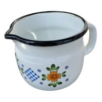 Cana emailata bombata 600 ml cu model