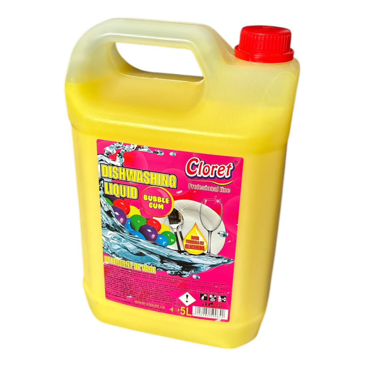 Detergent vase Bubble Gum 5 litri Cloret - imagine 2