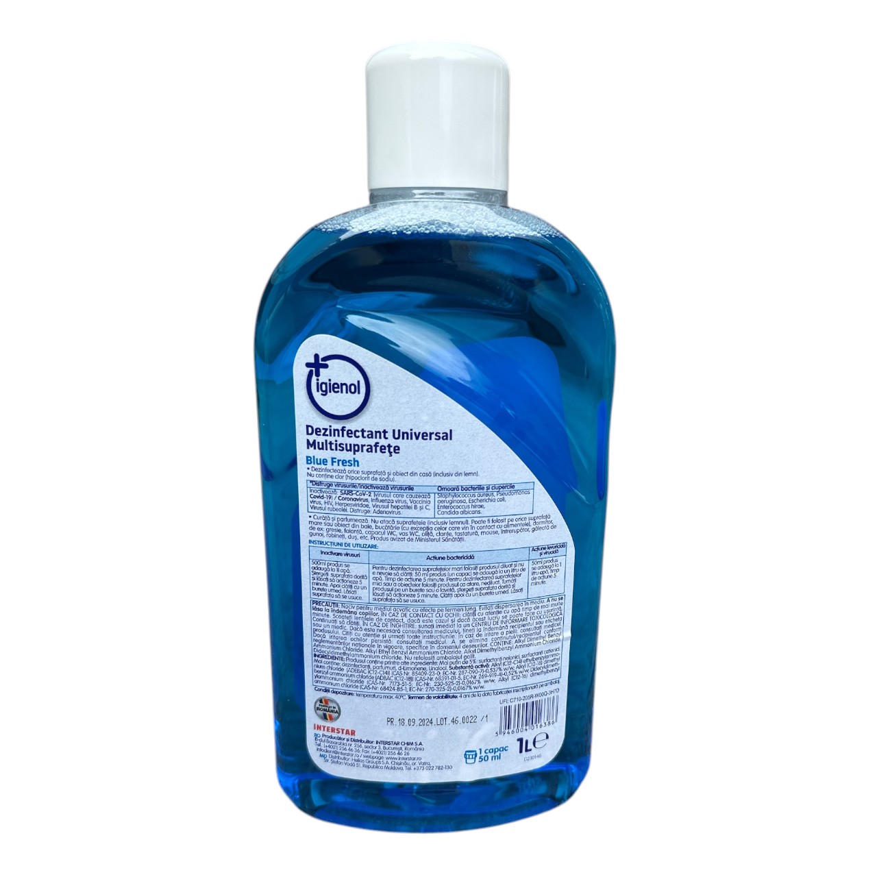 Igienol Blue Fresh 1000 ml Dezinfectant fara clor, universal - imagine 2