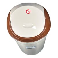 Cos de gunoi (pubela) 20 L cu capac maro-crem