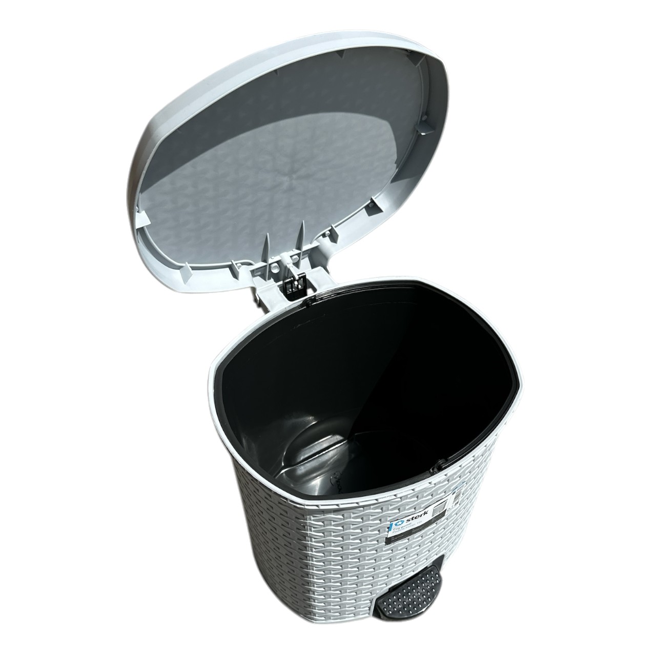 Cos gunoi ratan cu pedala 10l, din plastic - imagine 3