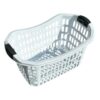 Cos rufe (haine) murdare, alb cu manere, plastic