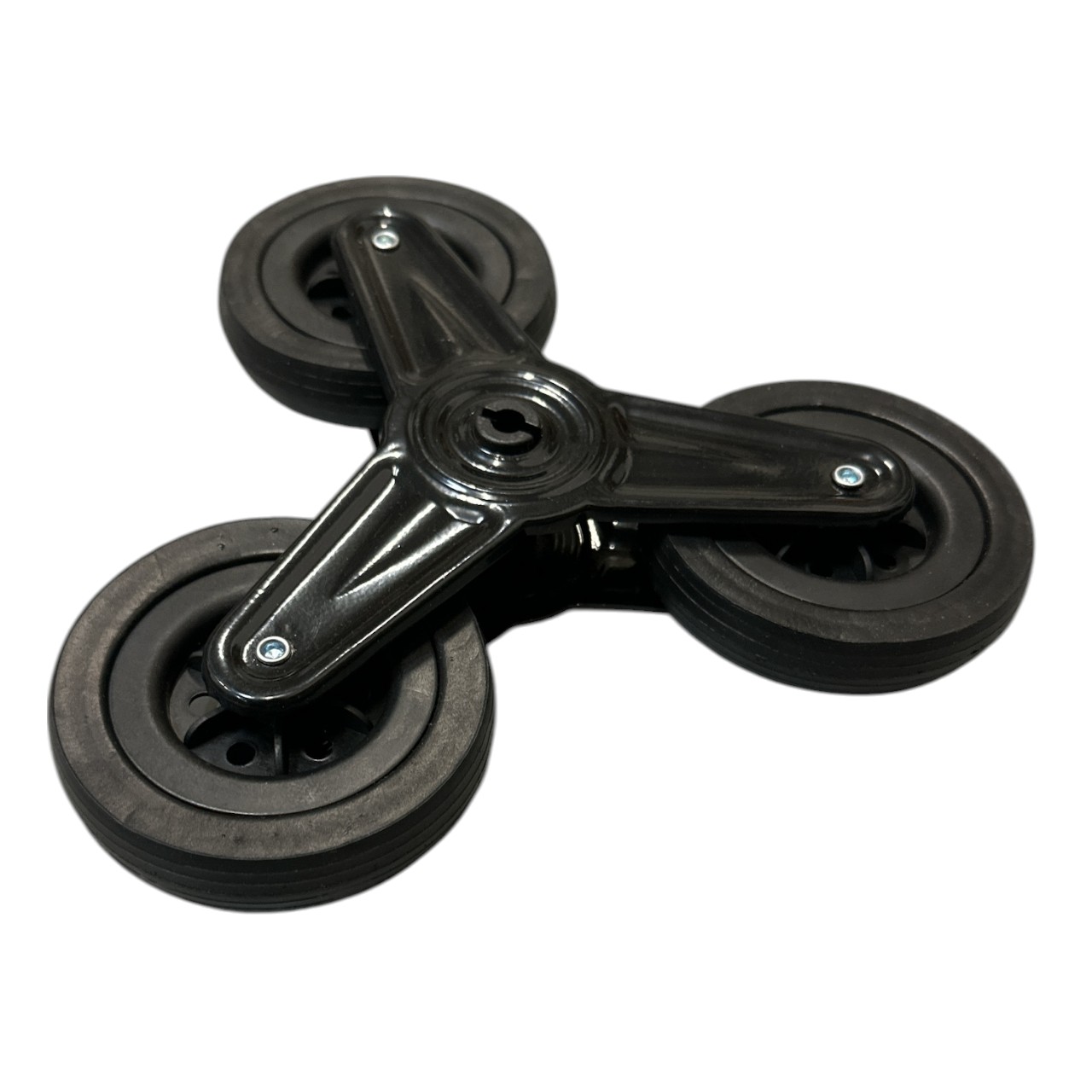 Roata carucior piata tripla, neagra - imagine 2