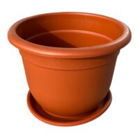 Ghiveci plastic mare 30 cm, maro