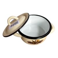 Cratita emailata cu capac, 1 litru