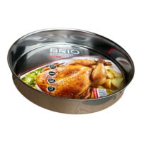 Tava copt paine, pizza, tort, rotunda din inox, 28 cm