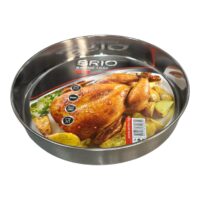 Tava pentru copt rotunda, inox, 36 cm