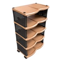 Crilelmar Raft incaltaminte plastic 5 polite, crem-maro