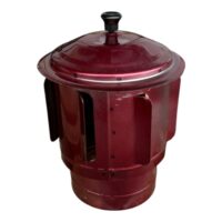 Cocos horn emailat rotativ, maro, 130 mm