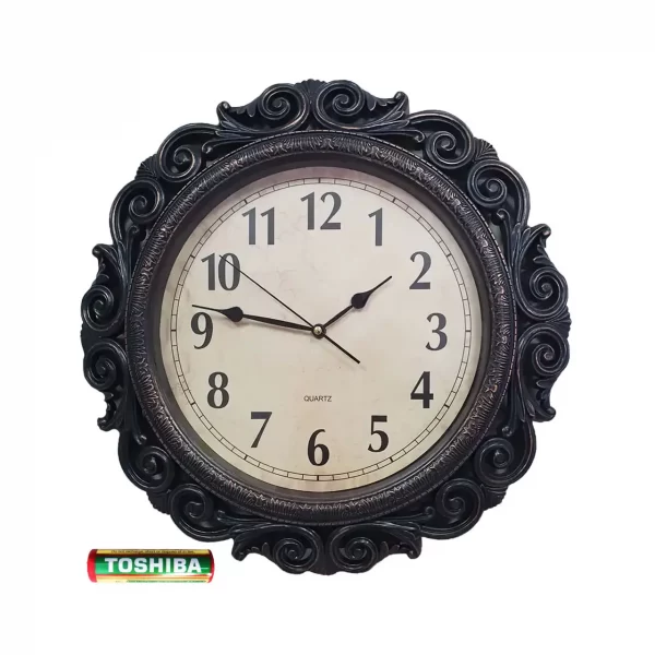 ceas rotund de perete vintage antichizat 45 cm 11