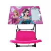 Masuta cu scaunel pentru fete, model printese, 60x45 cm