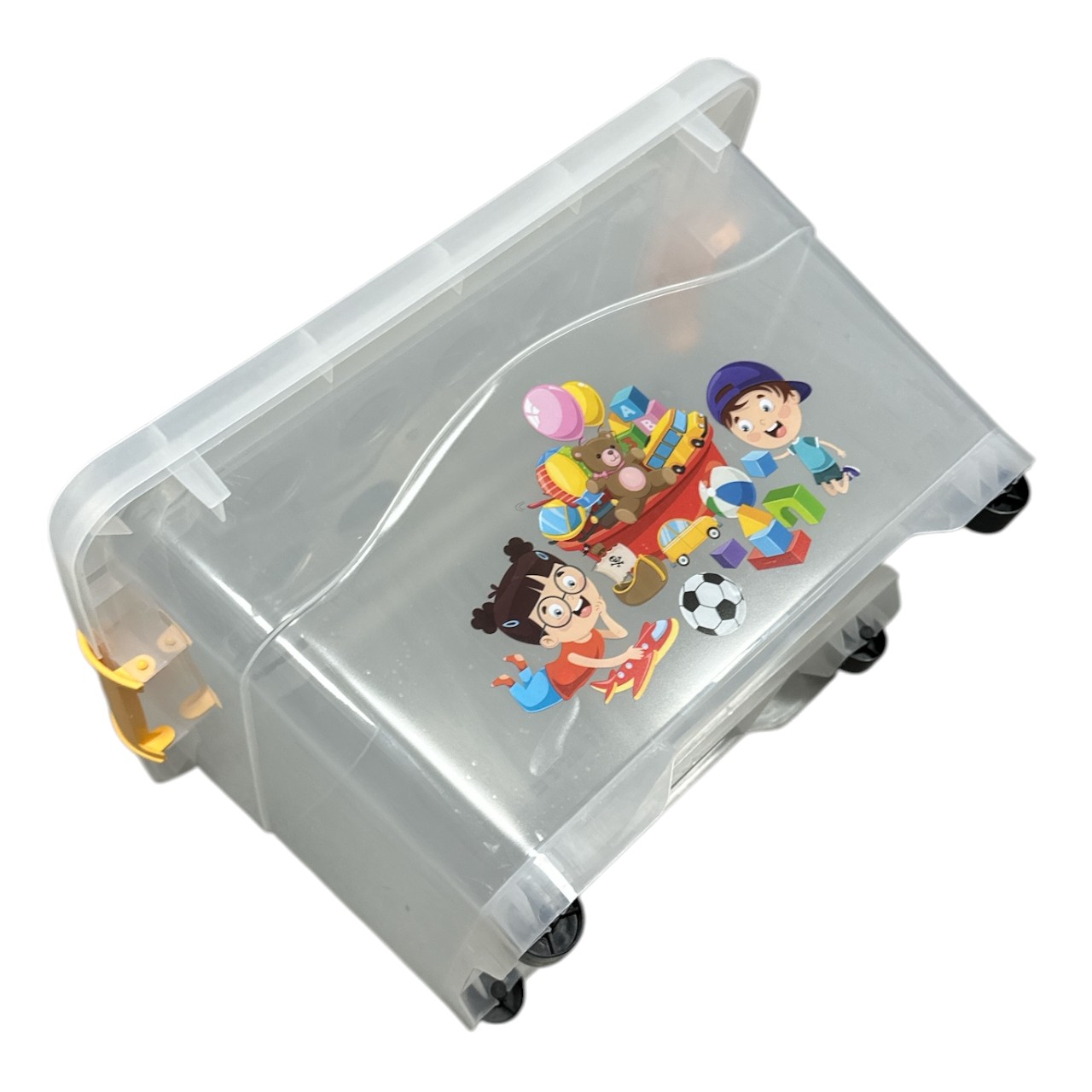 Cutie depozitare din plastic cu roti 35 litri