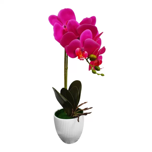 fir orhidee artificiala in ghiveci ceramic roz 2