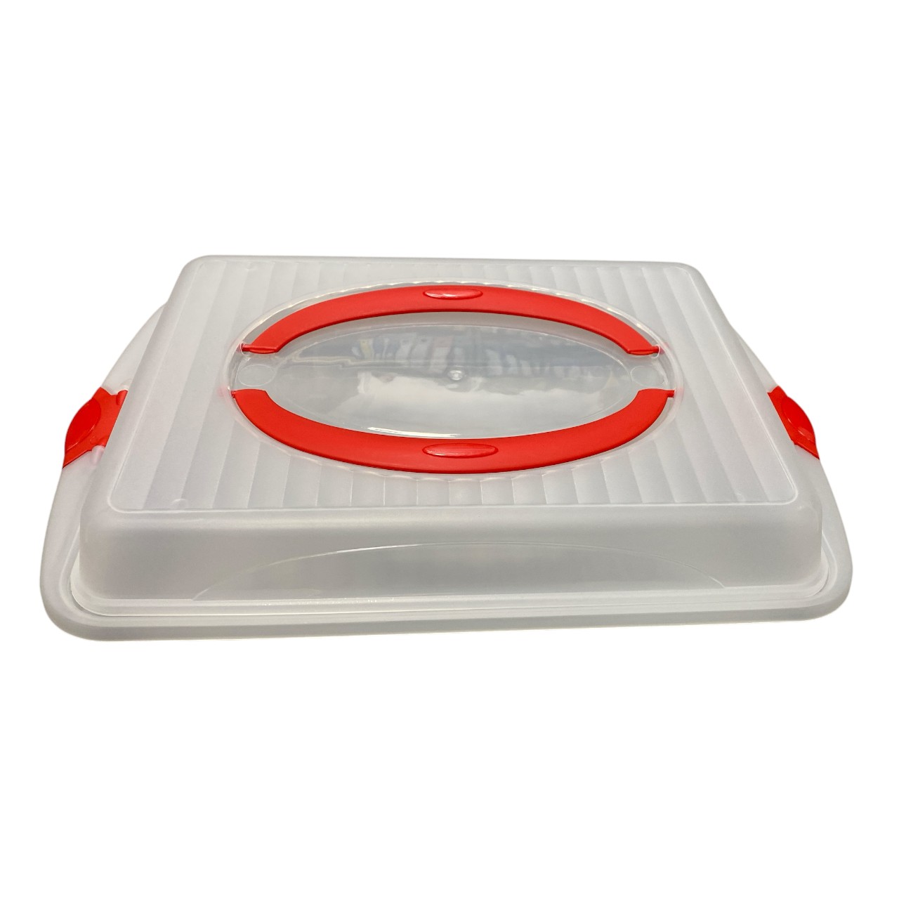 Platou Prajituri plastic Cu Capac Si Manere 45x30x9 Cm MetaloChimice