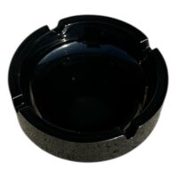 Scrumiera sticla rotunda neagra, 105 mm