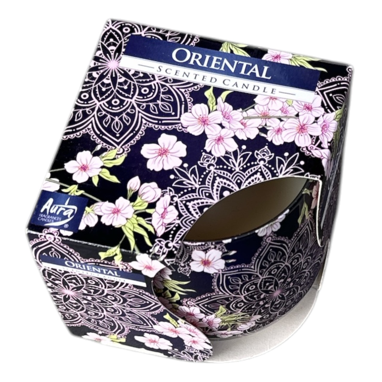 Lumanare parfumata oriental in pahar imprimat 100 g - imagine 2