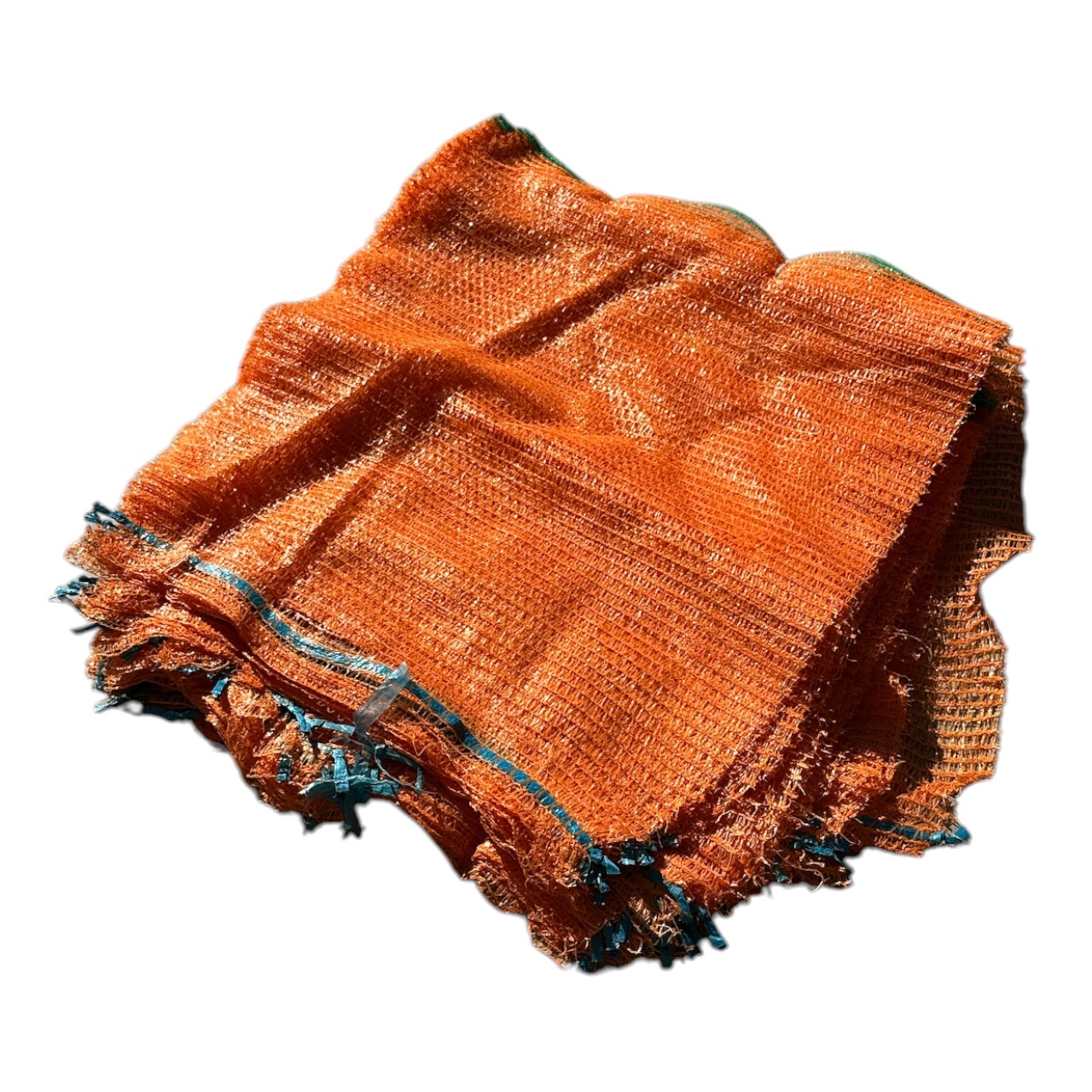 Saci plasa 25 kg raschel, portocalii 100 bucati - imagine 2