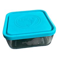 Caserola sticla cu capac 1.2 litri patrata