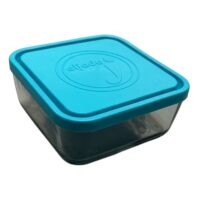 Caserola sticla cu capac 1.2 litri patrata
