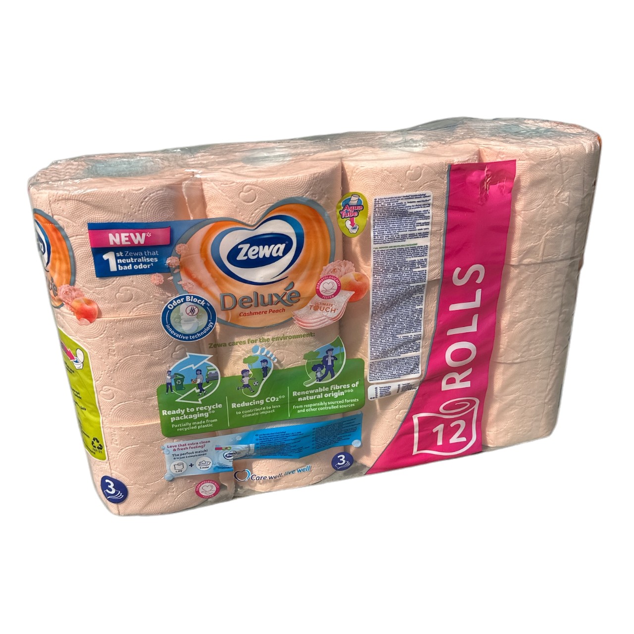 Hartie igienica 3 straturi Zewa Deluxe Cashmere Peach, 12 role - imagine 2