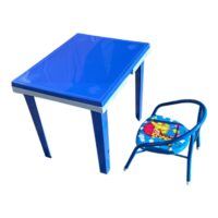 Masuta cu sertar in blat si scaun metalic de copii