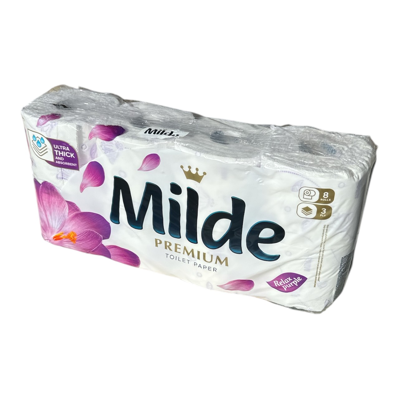 Milde Premium Hartie igienica Relax Purple, 3 straturi, 8 role