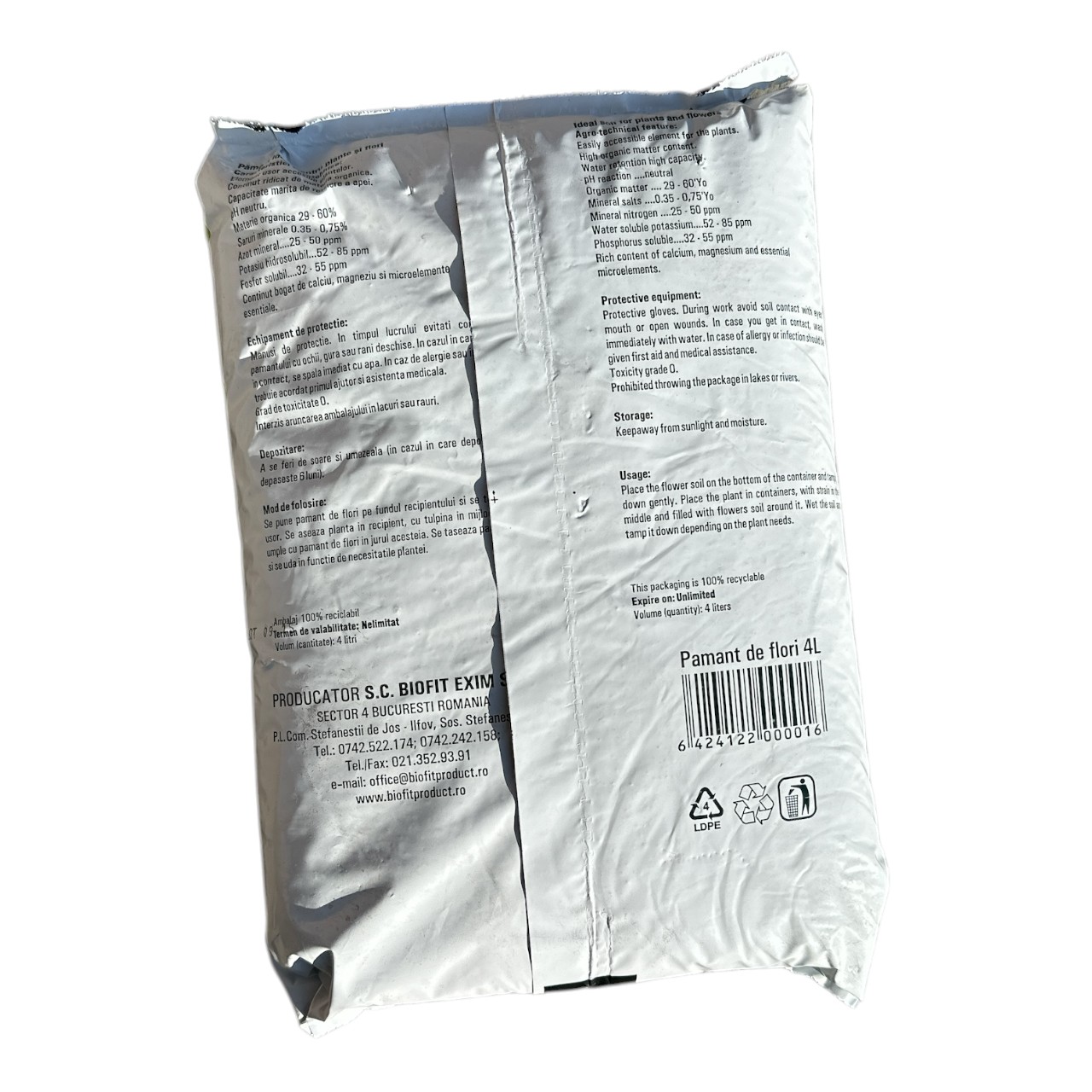 Pamant universal pentru flori 4 L Florimax - imagine 2