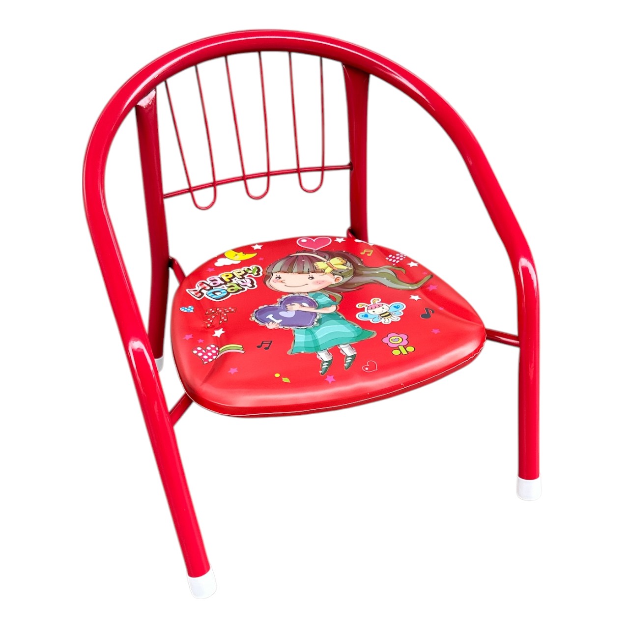 Scaun copii metalic cu spatar si sezut moale, 35x25 cm - imagine 2