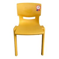 Scaun gradinita din plastic pentru copii 2-7 ani, galben