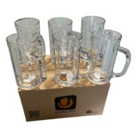 Set Halbe de bere 400 ml, transparente, 6 bucati
