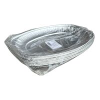Tava aluminiu unica folosinta, ovala S-450, set 10 bucati