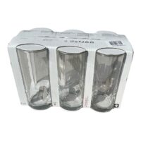 Pahare apa din sticla 270 ml inalte, cu model lalea 6 bucati