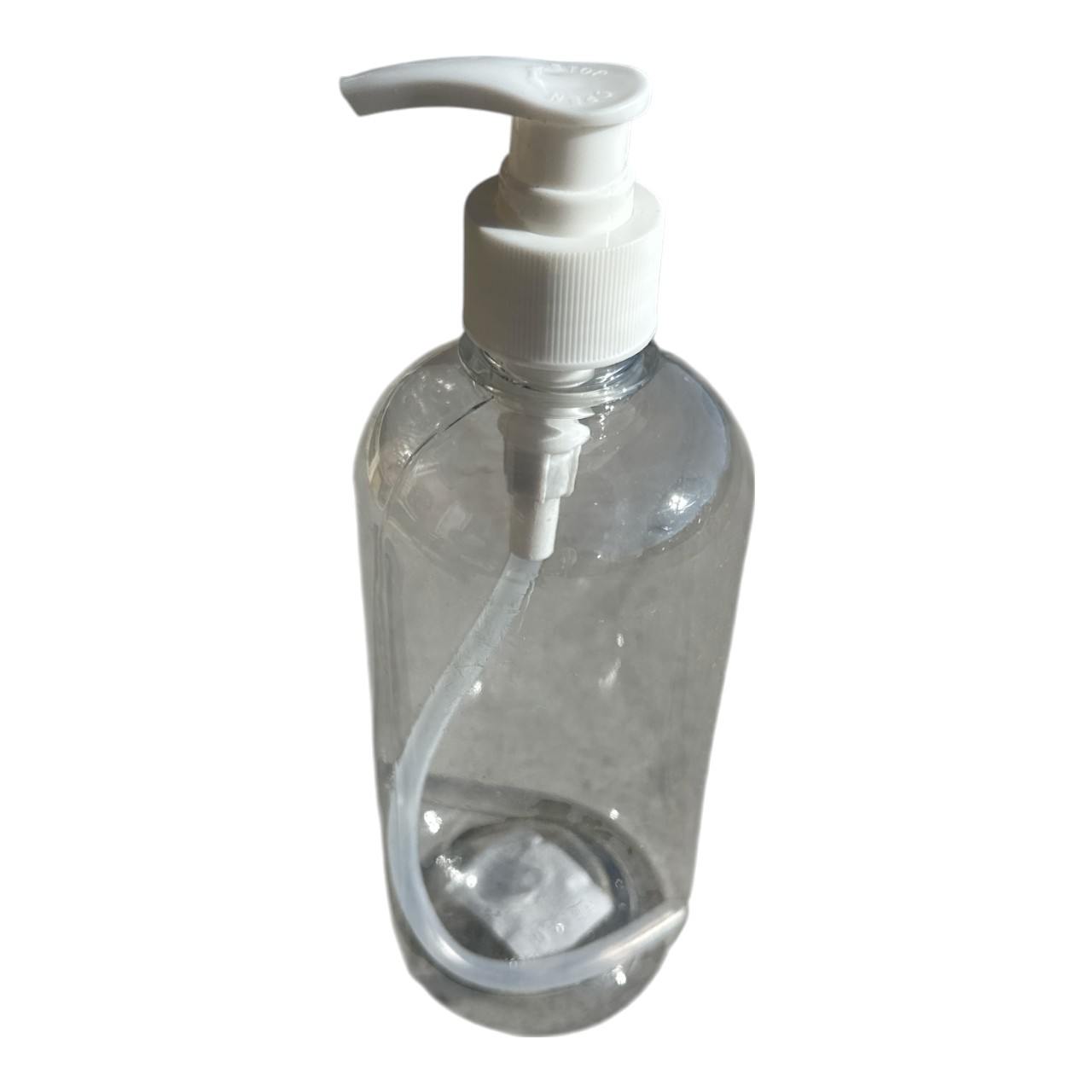 Recipient plastic cu pompita 500 ml, transparent - imagine 2