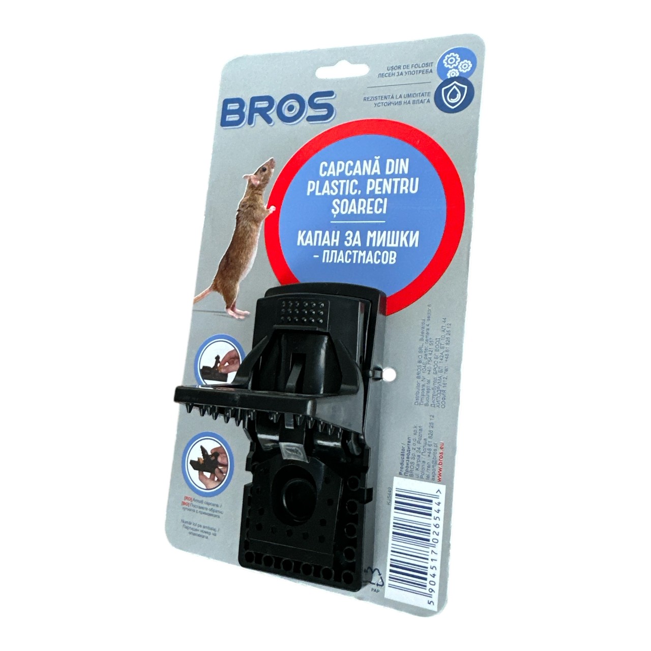 Bros Capcana pentru soareci, din plastic, neagra - imagine 2