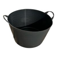 Cos cauciuc flexibil cu manere 65 L (litri), negru