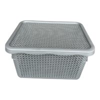 Cutie depozitare plastic cu capac, 40 l (litri) model perlat