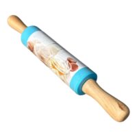 Facalet (sucitor) din silicon cu manere lemn