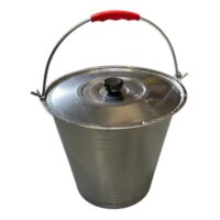 Galeata inox cu capac, 10L (28 cm)