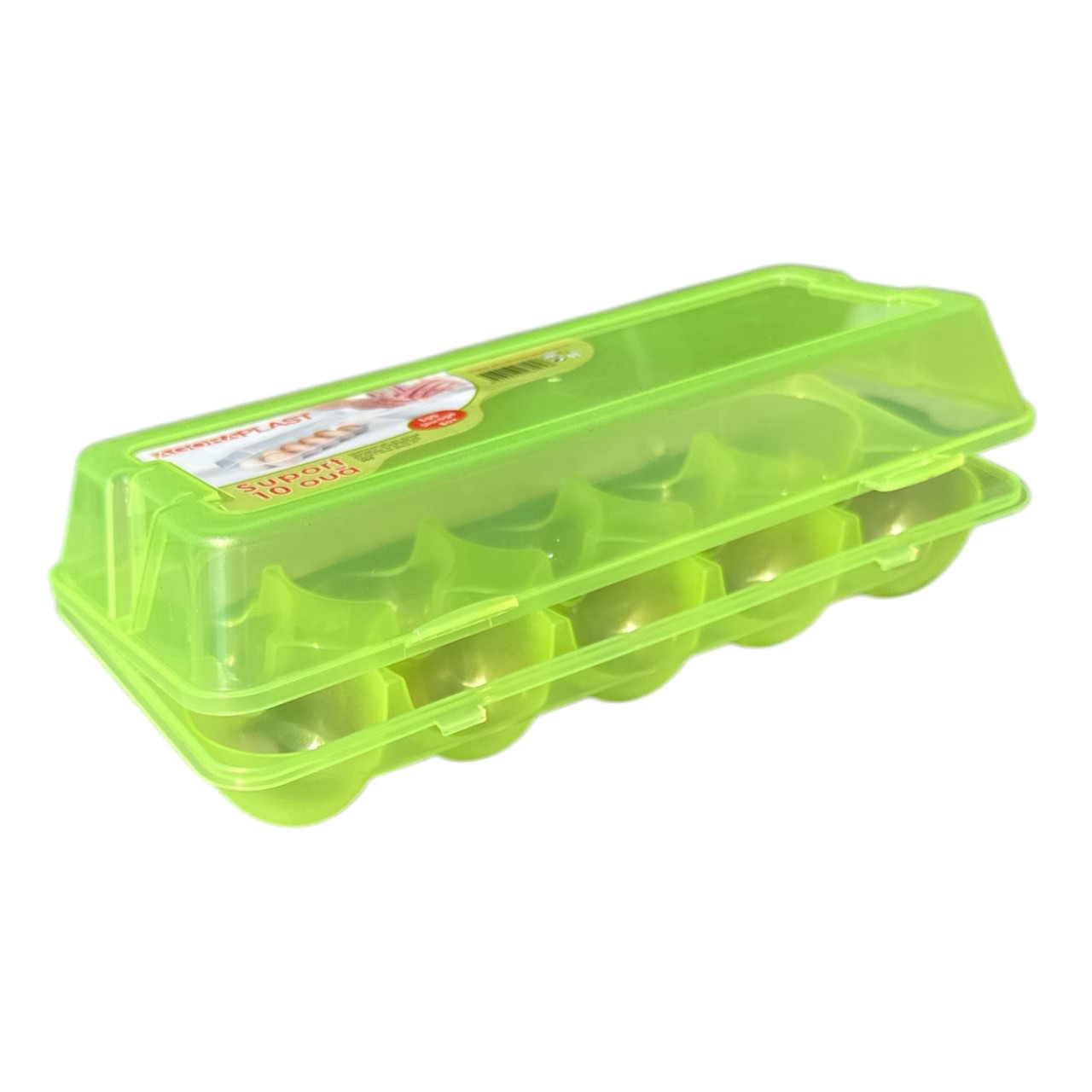 Suport 10 oua din plastic cu capac