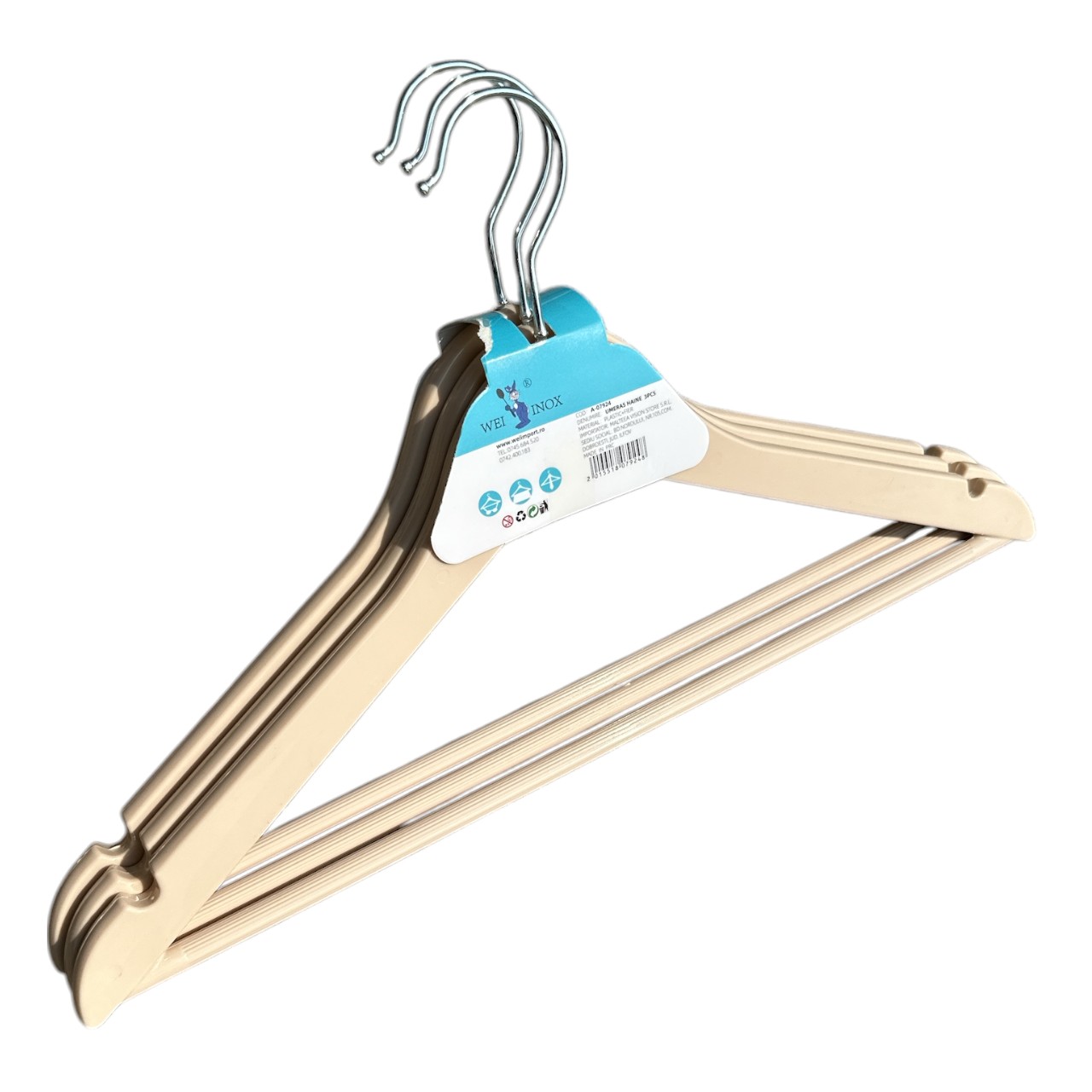 Umerase plastic pentru haine, set 3 bucati - imagine 3