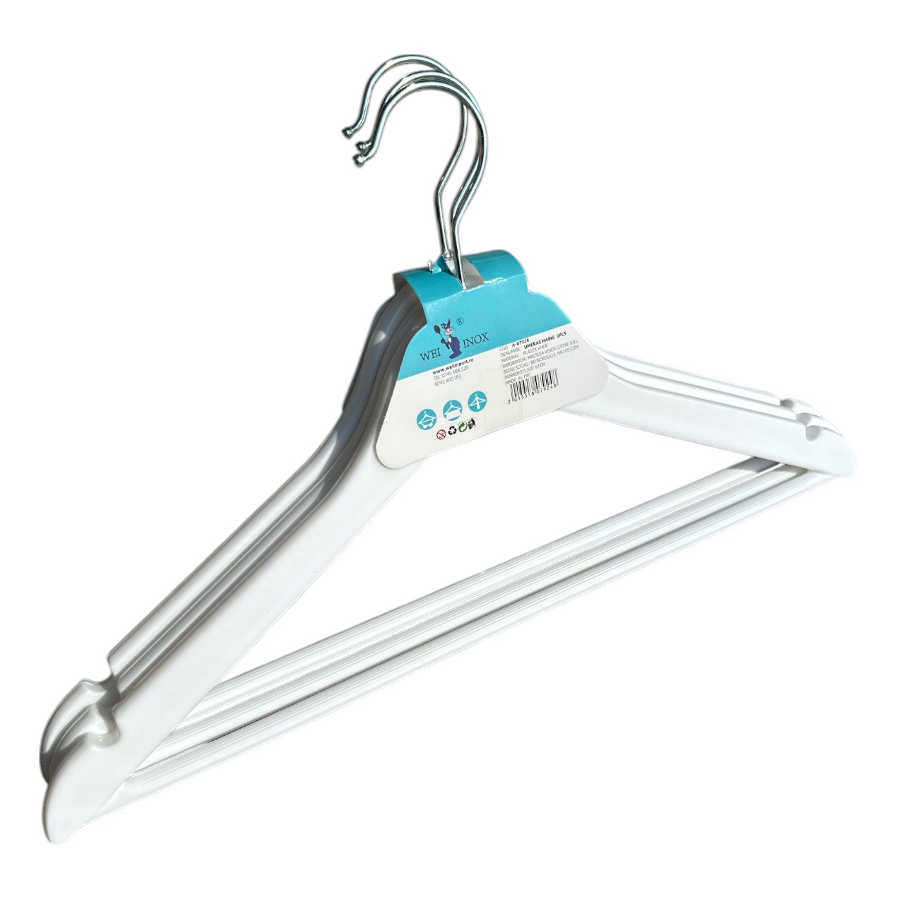 Umerase plastic pentru haine, set 3 bucati