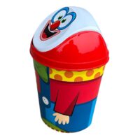 Cos gunoi plastic cu capac batant 4 L, clovn